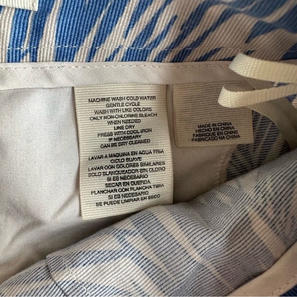 RACHEL ROY ivory and Blue Palm Skort Shorts size 10 - Picture 4 of 8